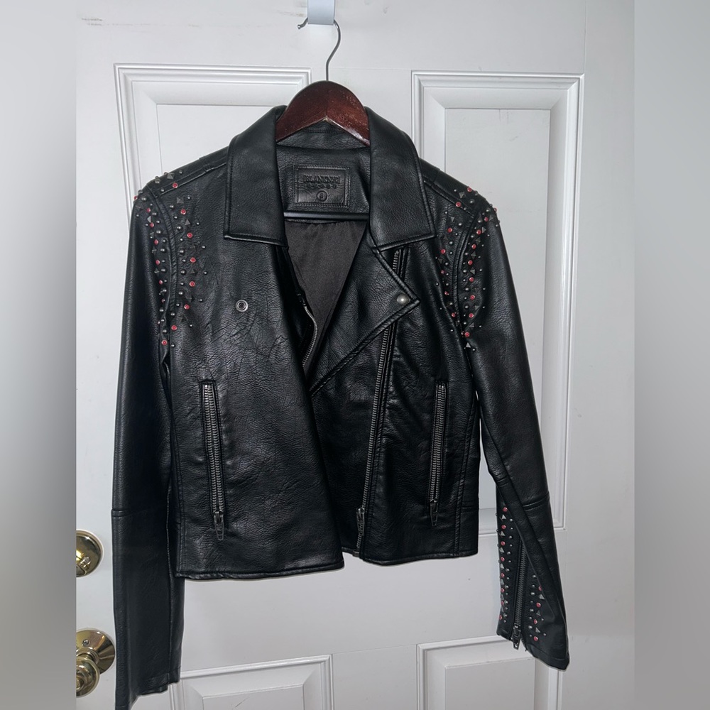 BlankNYC Vegan Leather Studded Jacket